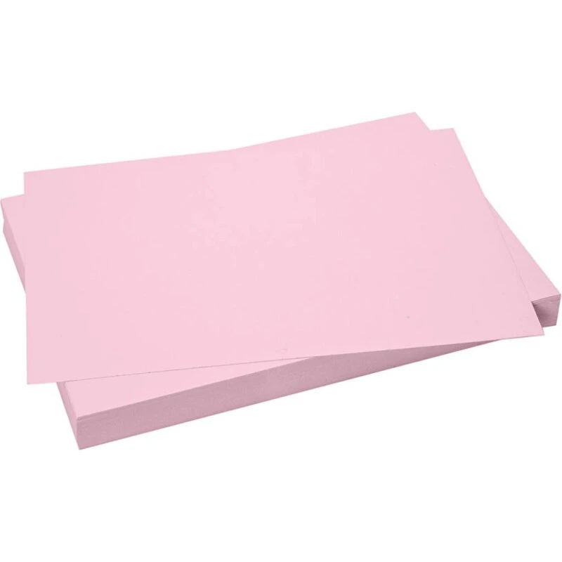 Karton 50x70 cm 270 g lys pink - 100 ark