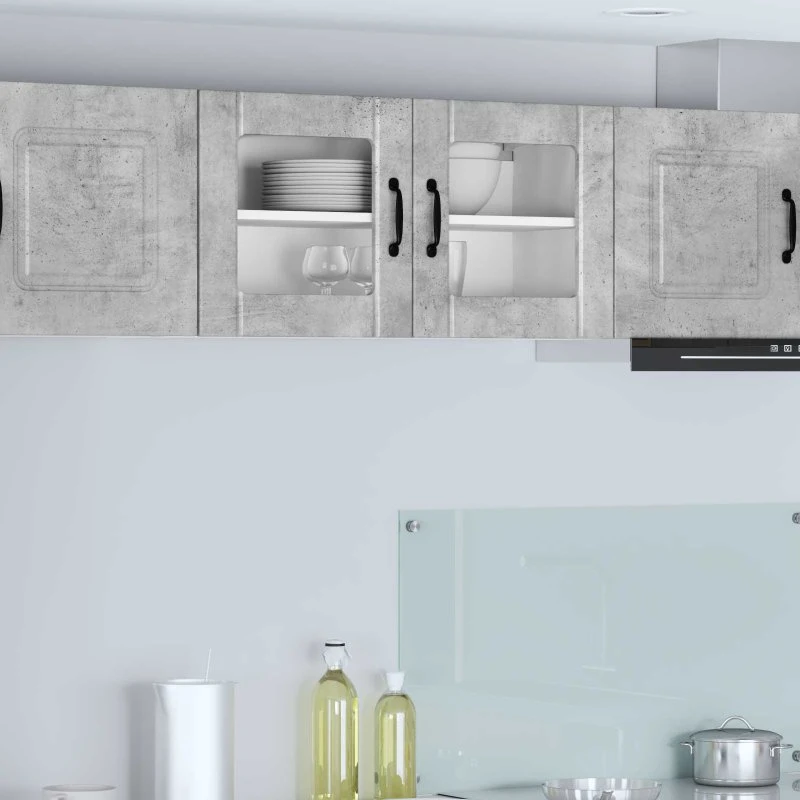 vidaXL Køkkenskab Lucca Betongrå 80x31x40 cm Konstrueret Træ
