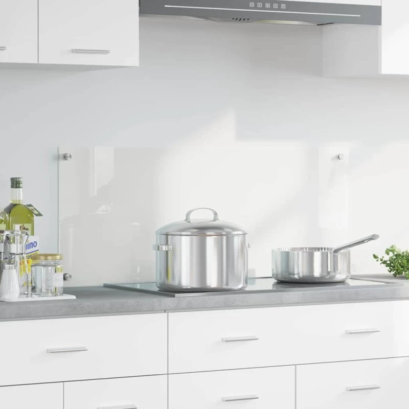 vidaXL Køkkenbacksplash 100 x 40 cm Transparent Hærdet Glas