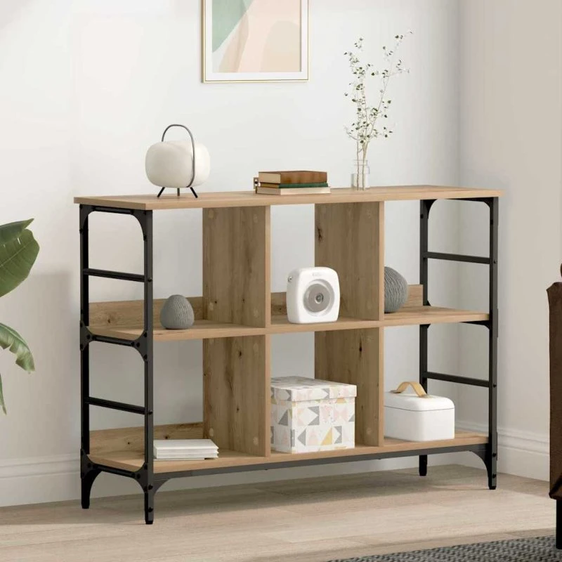 vidaXL Sideboard Artisan Egetræ 102 x 32 x 73,5 cm