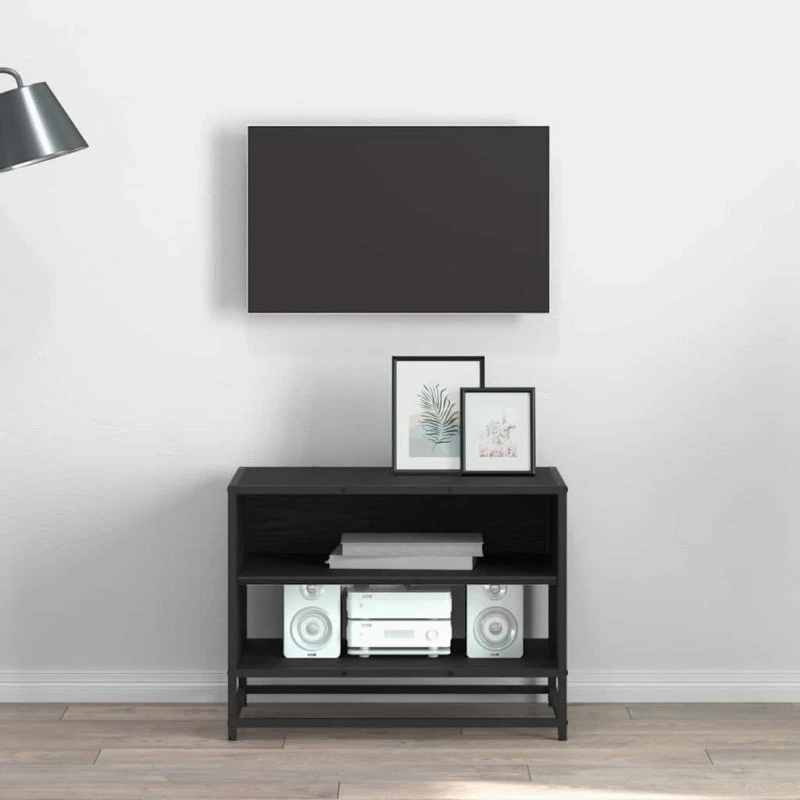 vidaXL TV-enhed Sort 61 x 40 x 46 cm Konstrueret Træ