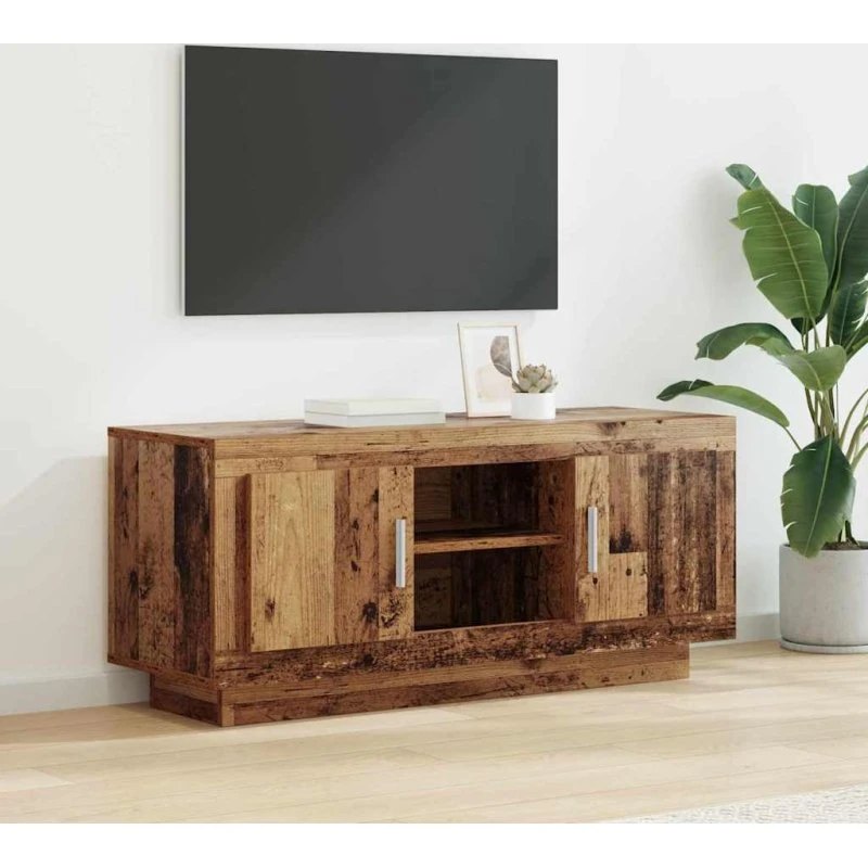 vidaXL TV-skab Gammelt træ 102 x 35 x 45 cm