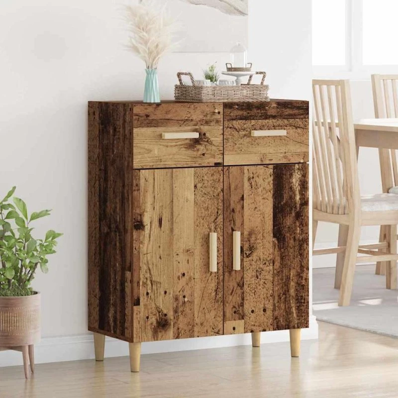 Gammelt Træ Sidebord 34 x 69,5 x 89 cm