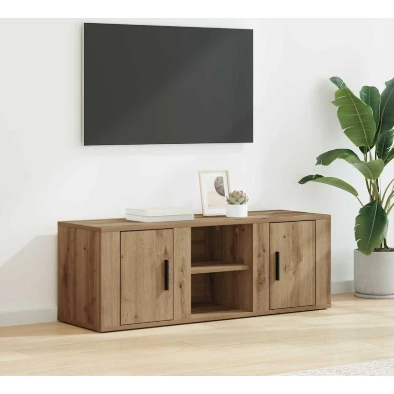 vidaXL TV-skab Artisan Egetræ 100 x 31,5 x 35 cm