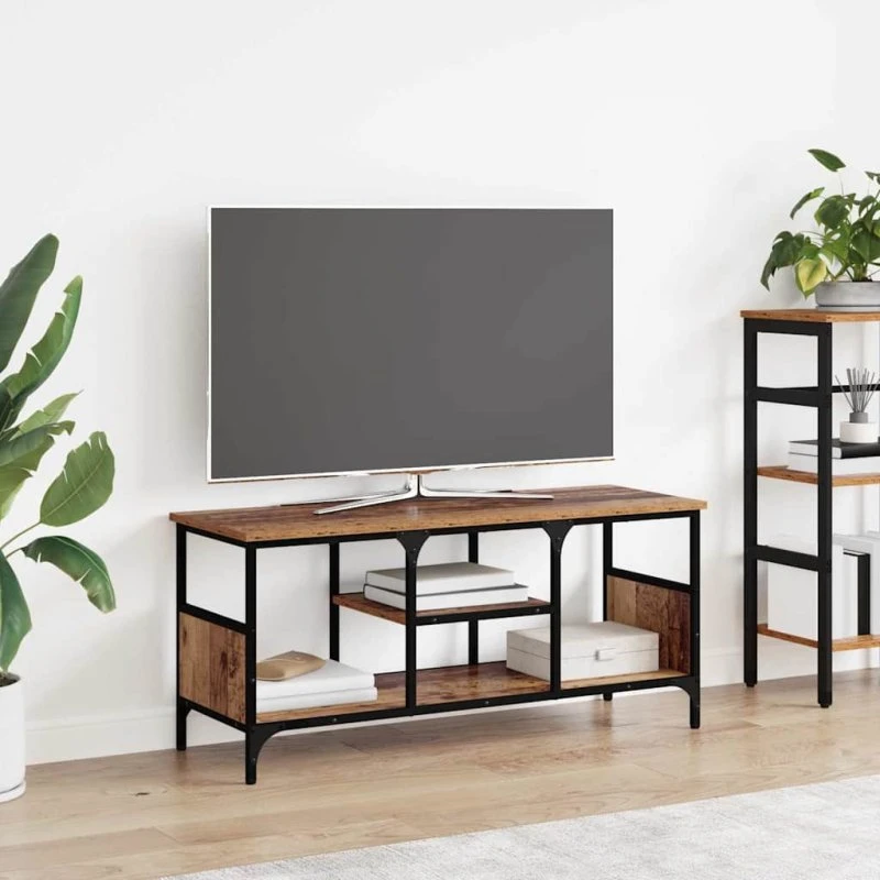 vidaXL TV-skab Gammelt træ 100 x 35 x 45 cm
