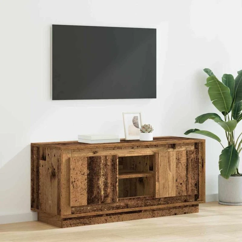vidaXL TV-skab Gammelt træ 102 x 35 x 45 cm Konstrueret træ