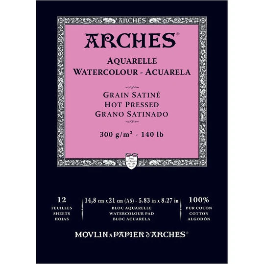 Arches Akvarelblok GS A5 300 g, limet