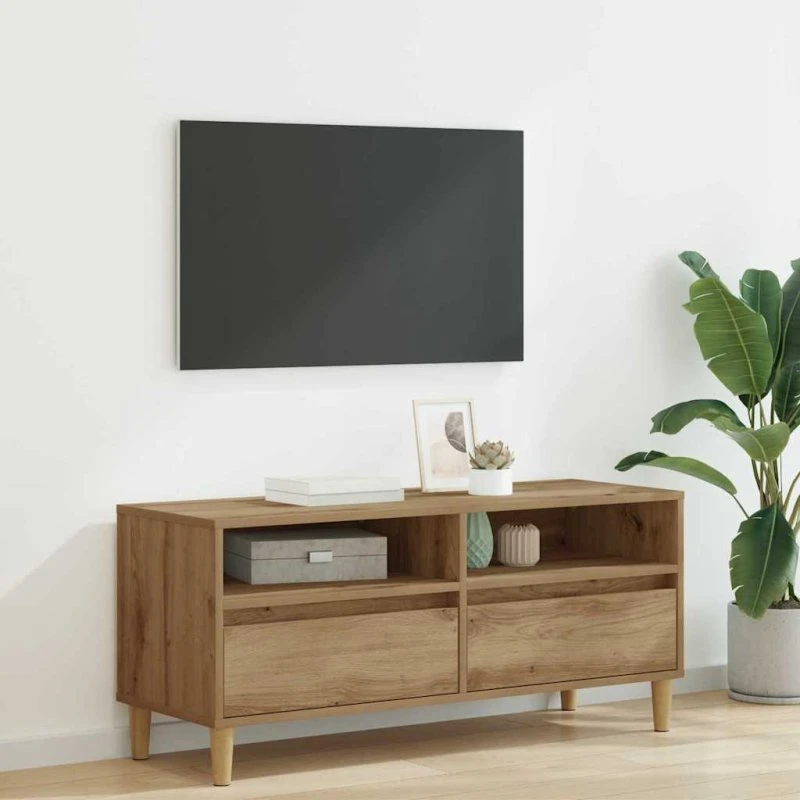 vidaXL TV-skab Artisan Egetræ 100 x 34,5 x 44,5 cm