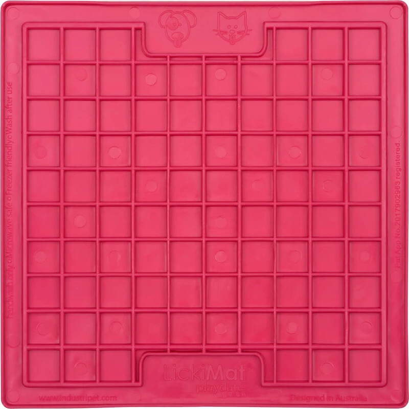 LickiMat Playdate 20x20 cm - Slikkemåtte, Pink