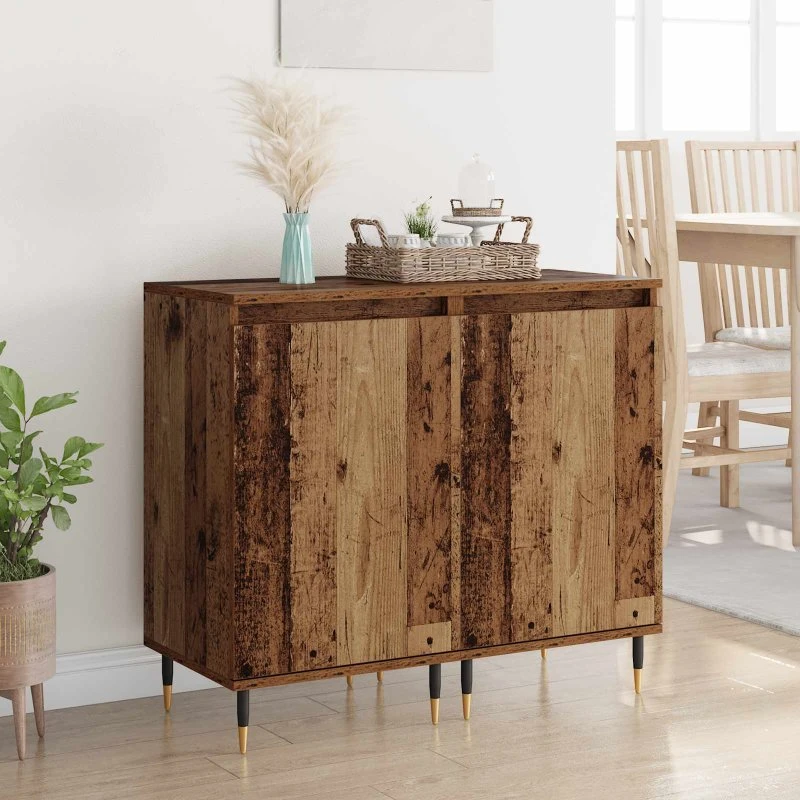 vidaXL Sideboard 2 stk Gammelt Træ 40 x 35 x 70 cm