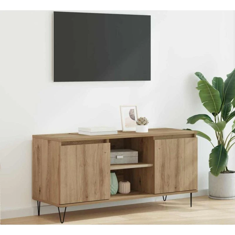vidaXL TV-skab Artisan Egetræ 104 x 35 x 50 cm