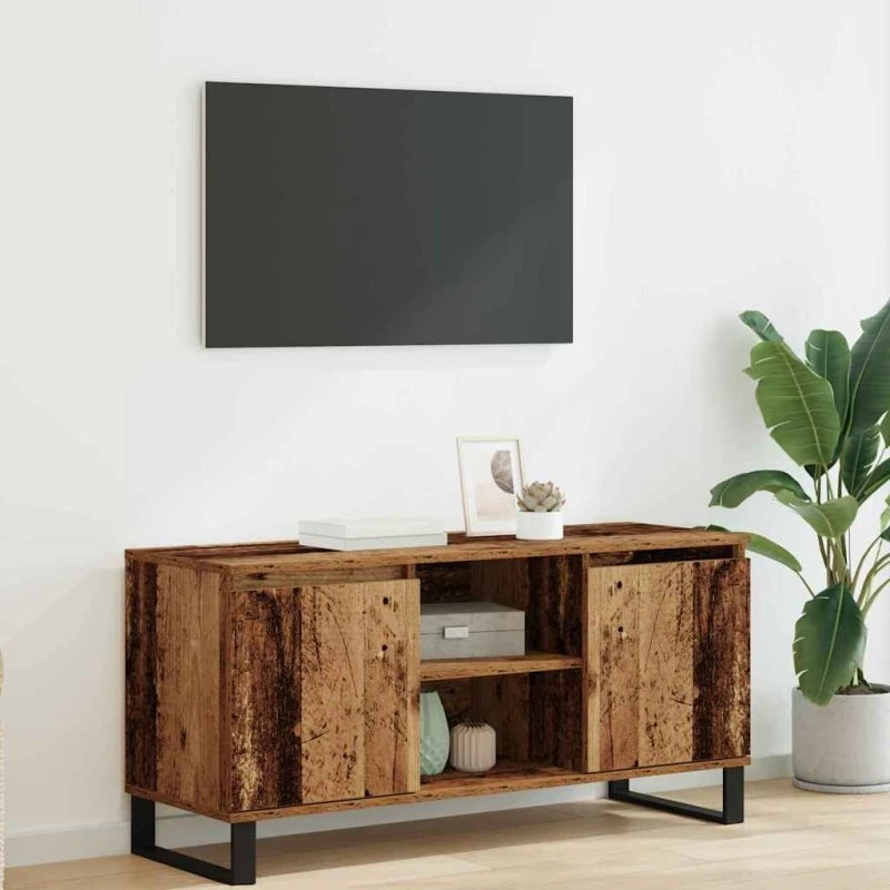 vidaXL TV-skab Gammelt træ 104 x 35 x 50 cm