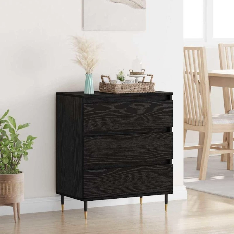 Eg Sidebord med skuffe, Sort, 60 x 35 x 70 cm