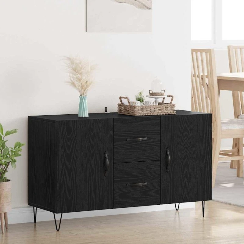 Eg Sidebord med skuffe, Sort, 100 x 36 x 60 cm