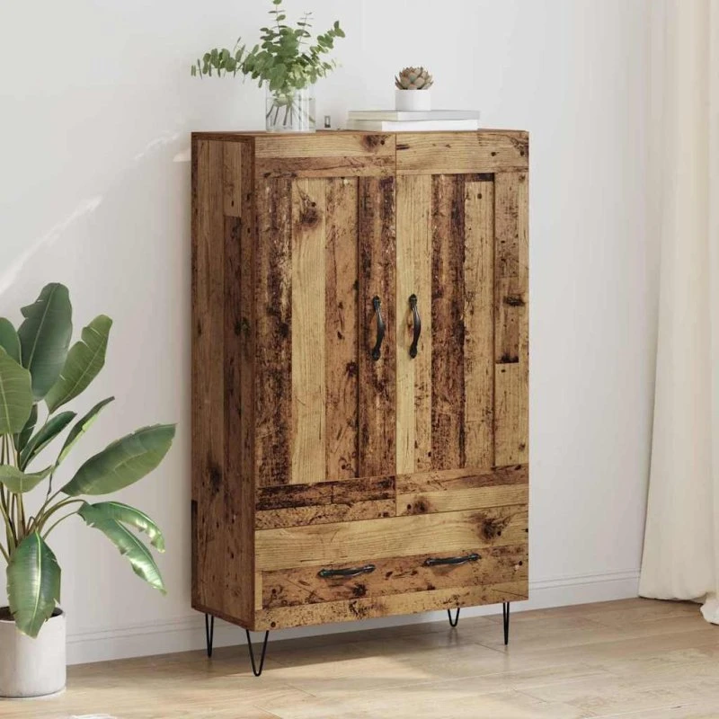 vidaXL Highboard Gammelt Træ 69,5 x 31 x 115 cm Konstrueret Træ