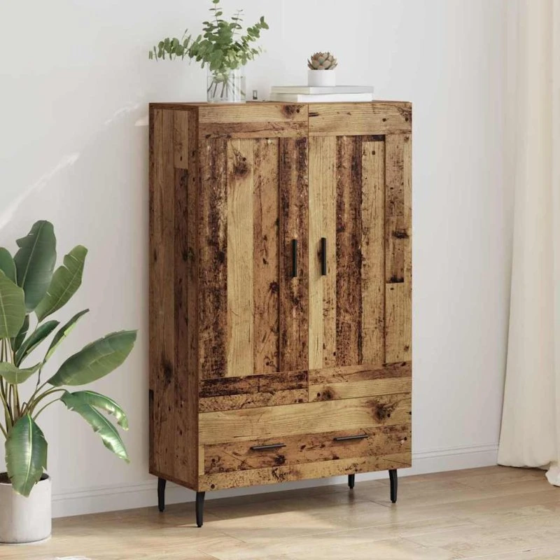 vidaXL Highboard Gammelt Træ 69,5 x 31 x 115 cm Konstrueret Træ
