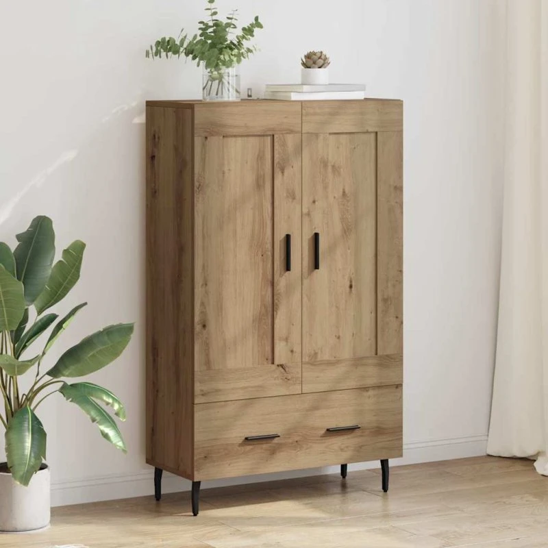 vidaXL Highboard Artisan Egetræ 69,5 x 31 x 115 cm