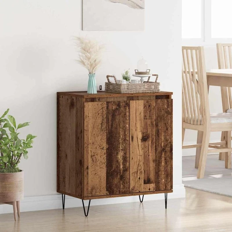 Gammelt Træ Sidebord 60 x 35 x 70 cm