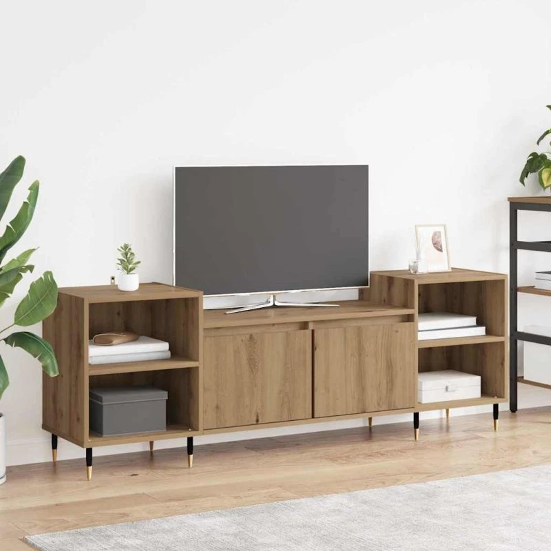 vidaXL Artisan Egetræ TV-skab 160 x 35 x 55 cm