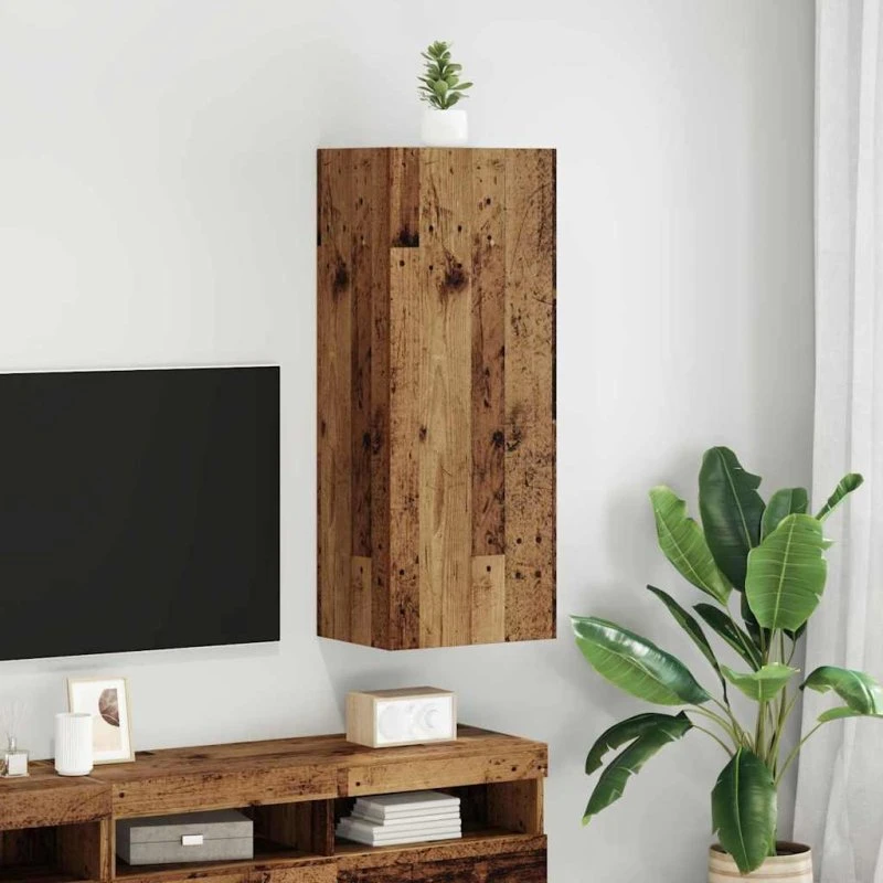 Gammelt Træ TV-vægskab 40,5 x 30 x 102 cm