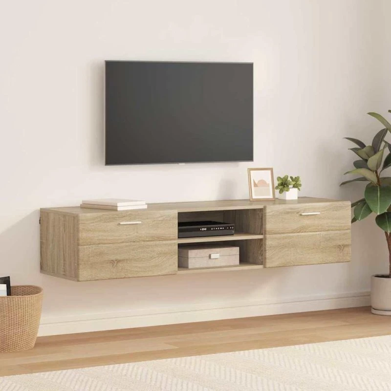 Sonoma-eg TV-skab med skuffe 150 x 39 x 30 cm