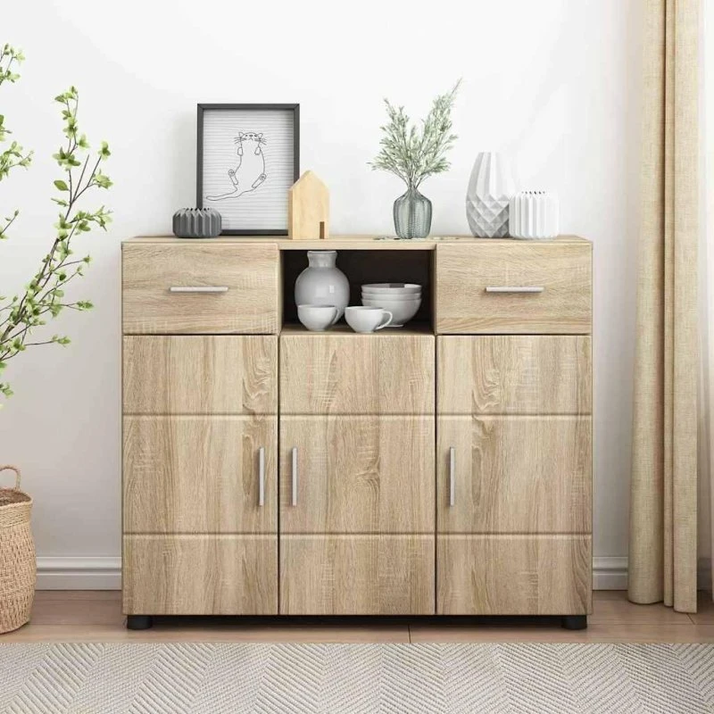 Sonoma-eg Sidebord, 88,5 x 30,5 x 73 cm, konstrueret træ