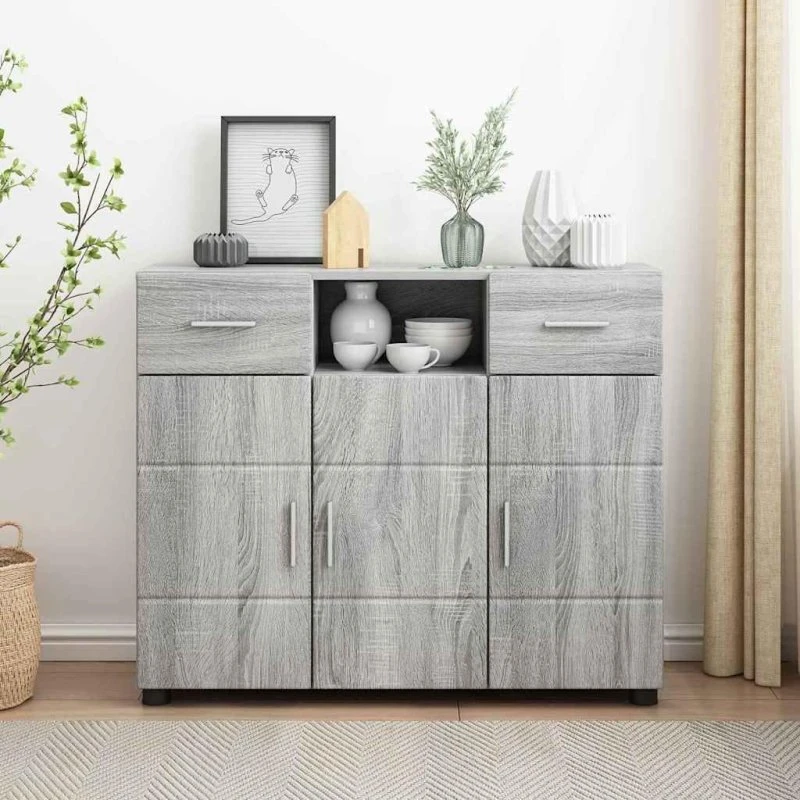 Sonoma-eg Grå Sidebord 88,5 x 30,5 x 73 cm