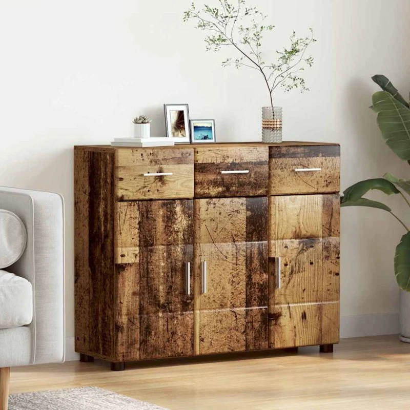 vidaXL Sideboard FLORIN Gammelt træ 88,5 x 30,5 x 73 cm