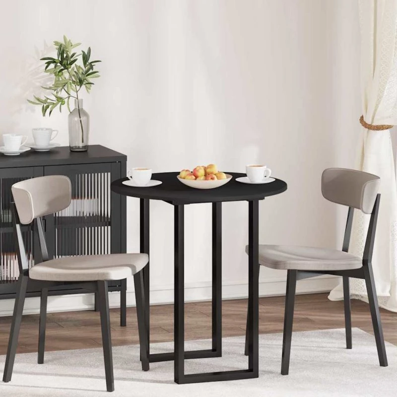 vidaXL Bordplade Sort 70 x 1,5 cm Konstrueret Træ