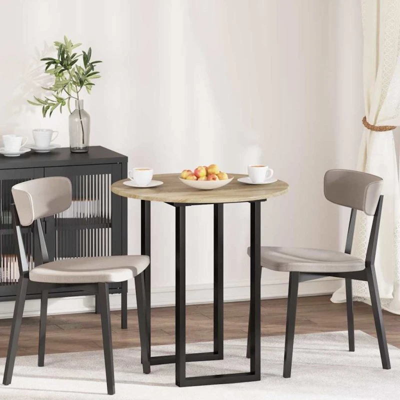 vidaXL Bordplade Sonoma-eg Ø 70 x 1,5 cm Konstrueret Træ