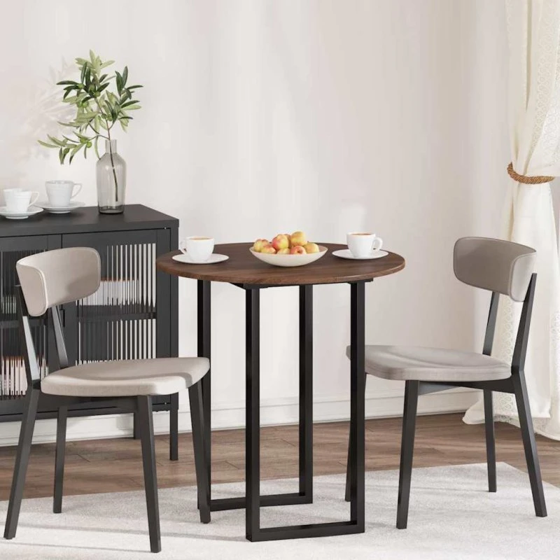 vidaXL Bordplade Brun eg Ø 70 x 1,5 cm Konstrueret træ