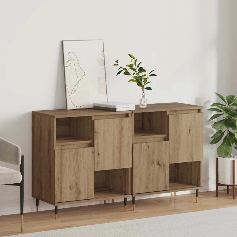 Artisan 2 stk Sidebord 120 x 35 x 70 cm Konstrueret Træ