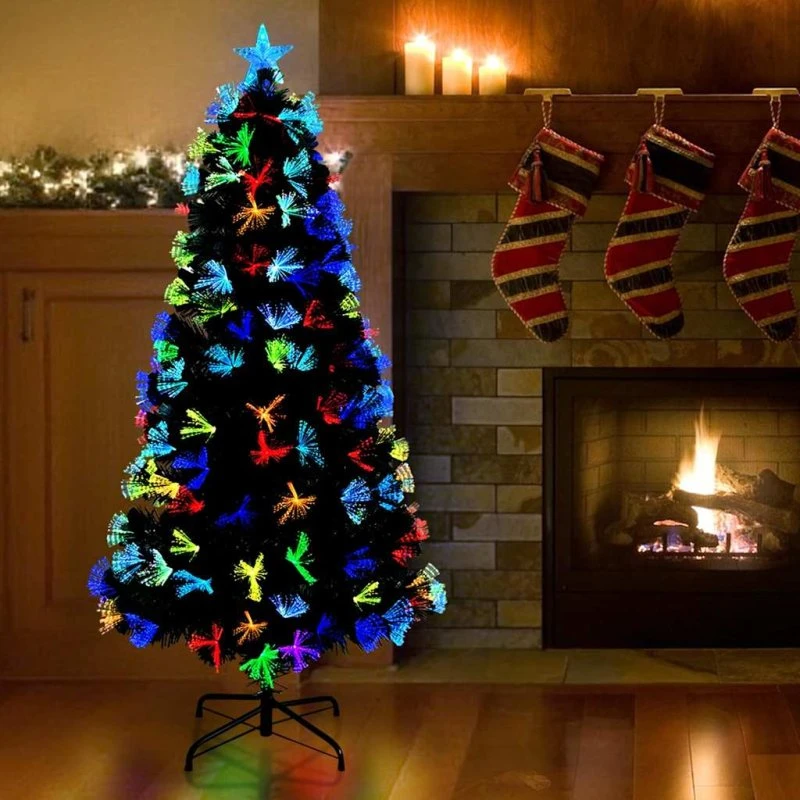 vidaXL Kunstigt Juletræ 120 cm Grønt med LED og Stativ