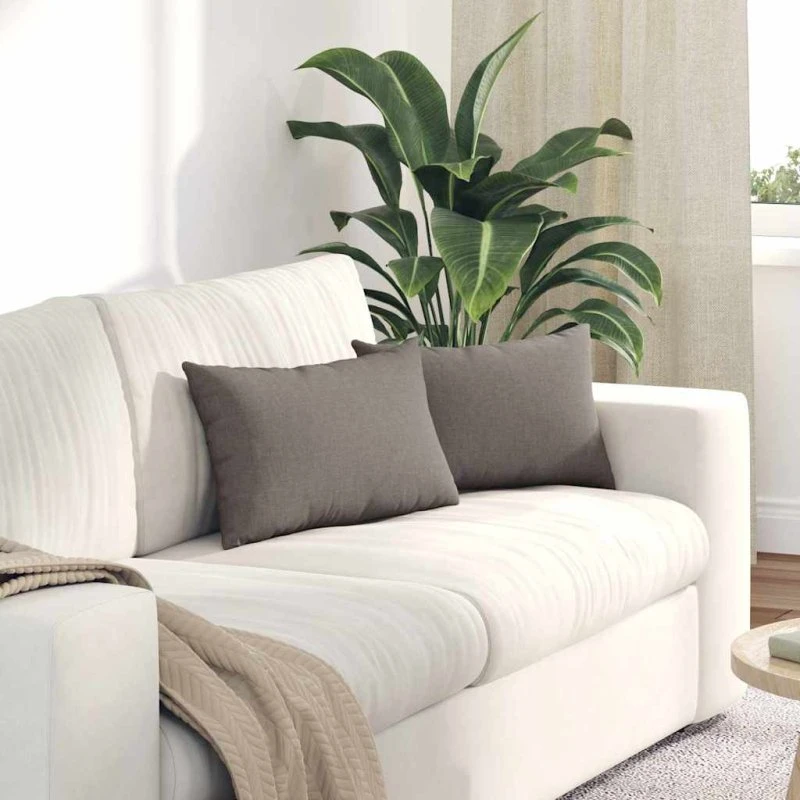 vidaXL Sofapuder 2 pcs Gråbrun 50 x 30 cm