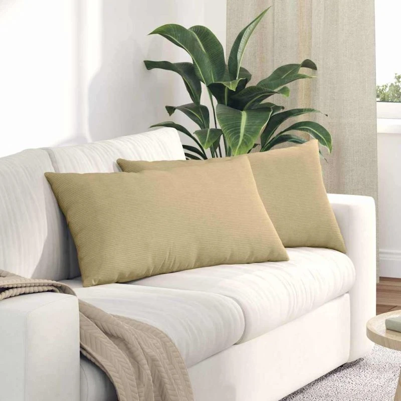 vidaXL Sofapuder 2 stk Grågrøn 80 x 40 cm Velourstof