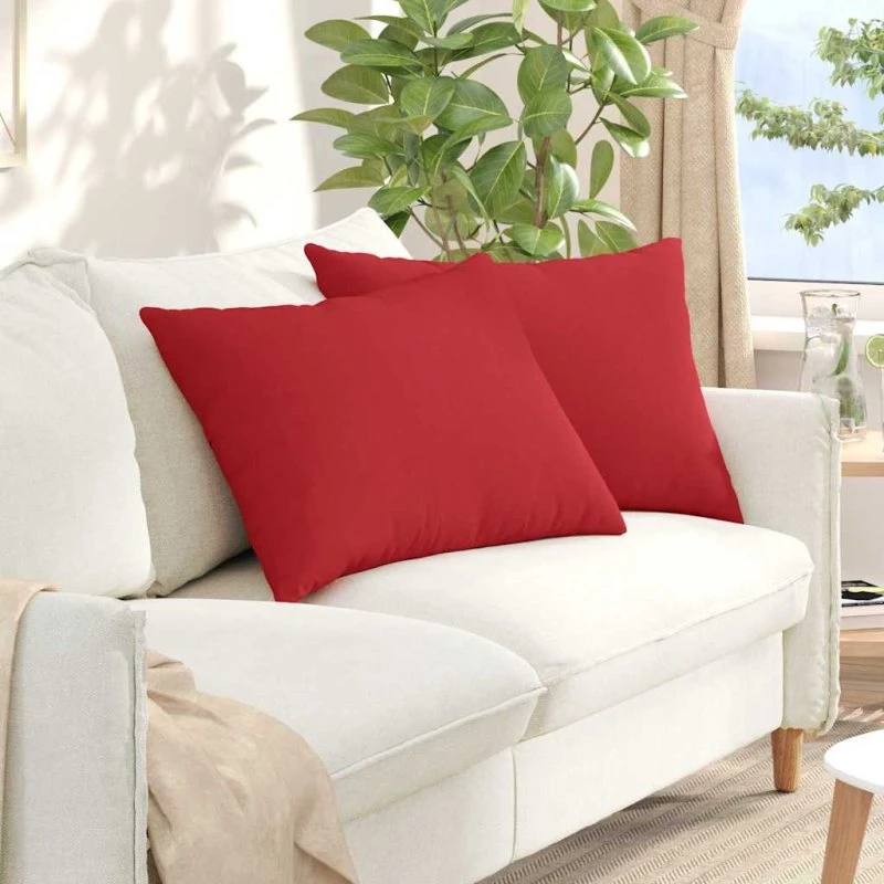 vidaXL Sofapuder 2 stk Rød 50 x 70 cm Stof