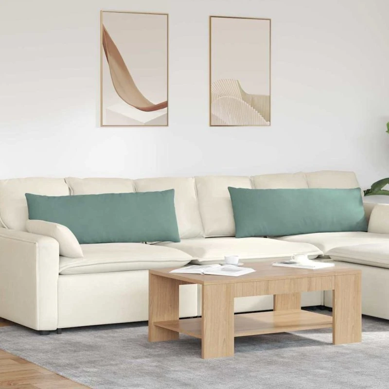 vidaXL Sofapuder 2 stk, Havgrøn, 120 x 40 cm, Velourstof