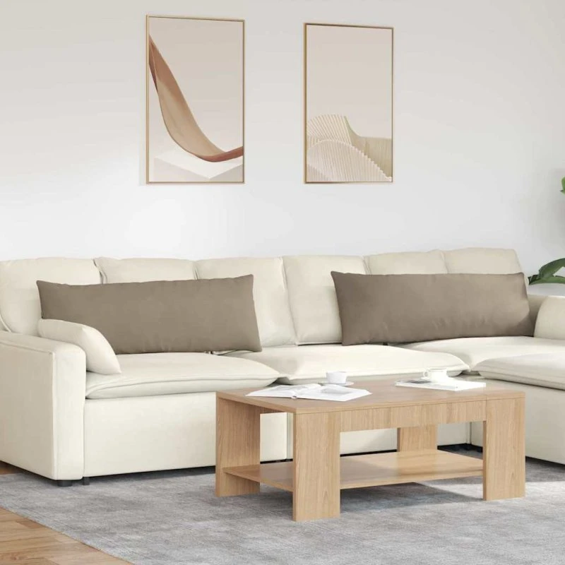 vidaXL Sofapuder 2 stk Gråbrun 120 x 40 cm