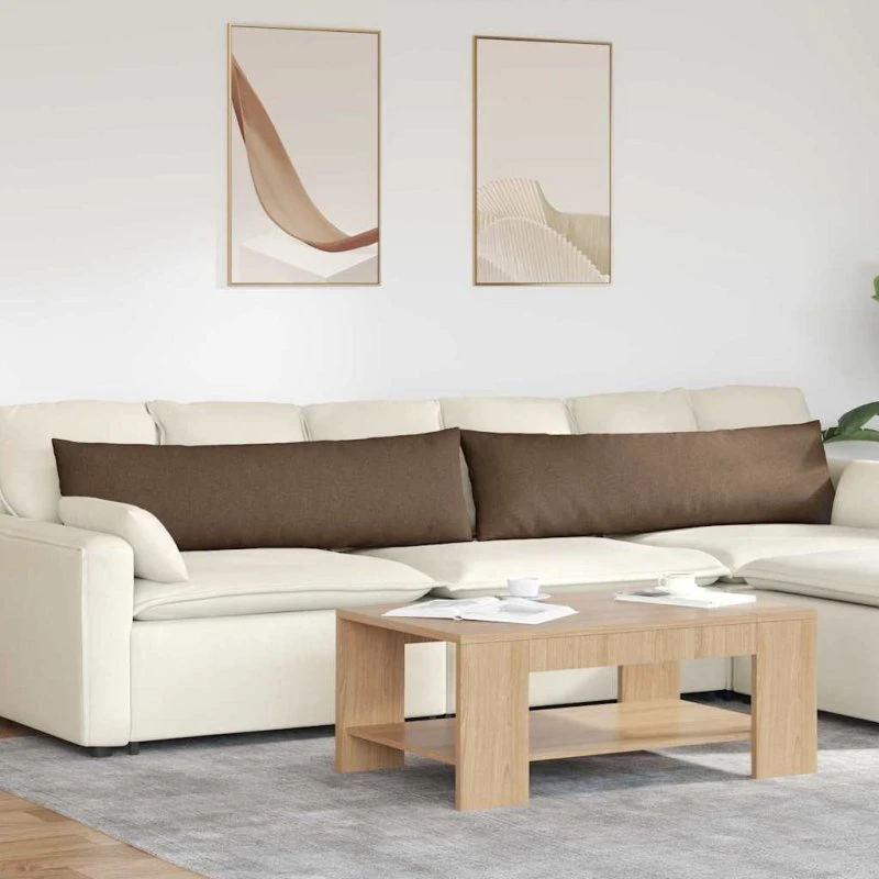 vidaXL Sofapuder 2 stk, Brun, 145 x 40 cm