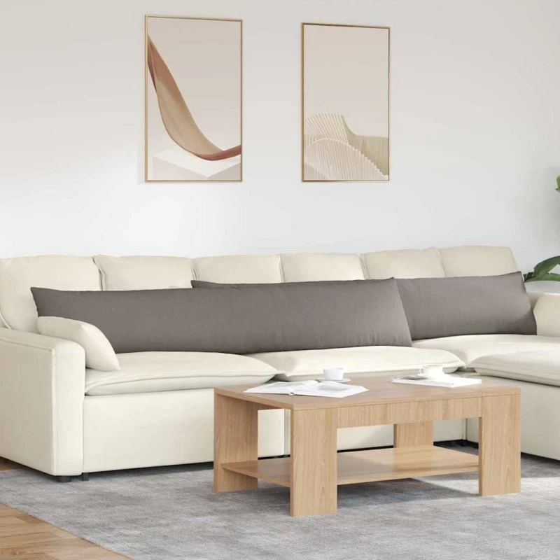 vidaXL Sofapuder 200 x 40 cm Gråbrun Stof