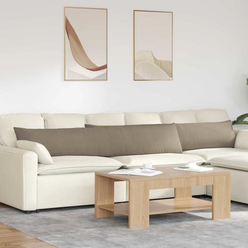 vidaXL Sofapuder 2 stk Gråbrun 200 x 40 cm