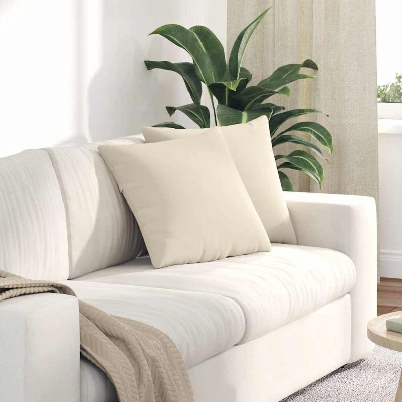 vidaXL Sofa Puder 2 stk Beige 45 x 45 cm Stof