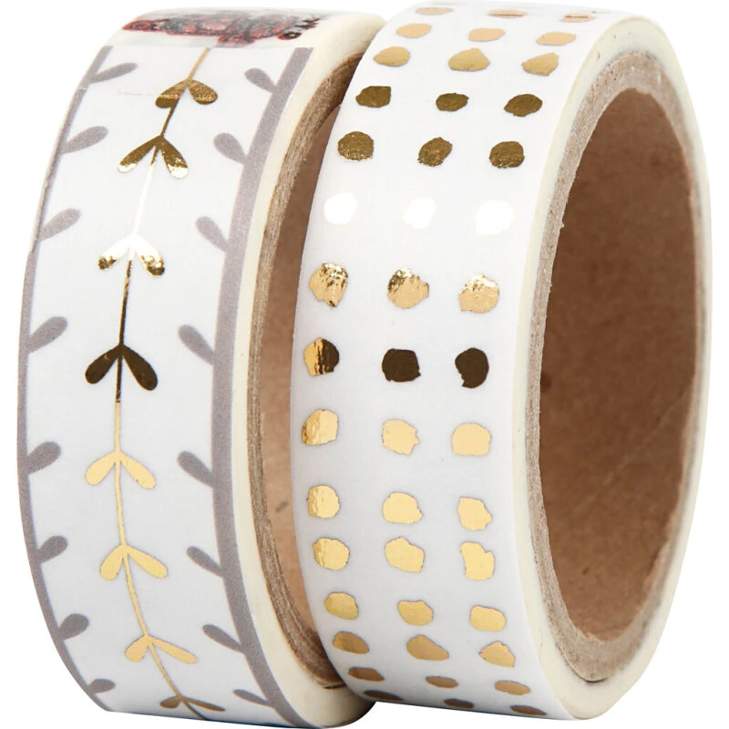 Vivi Gade Masking Tape 15 mm – Hjerter & prikker, 2x4 m