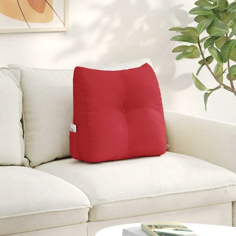 vidaXL Rygpude Rød 45 x 24 x 50 cm Stof