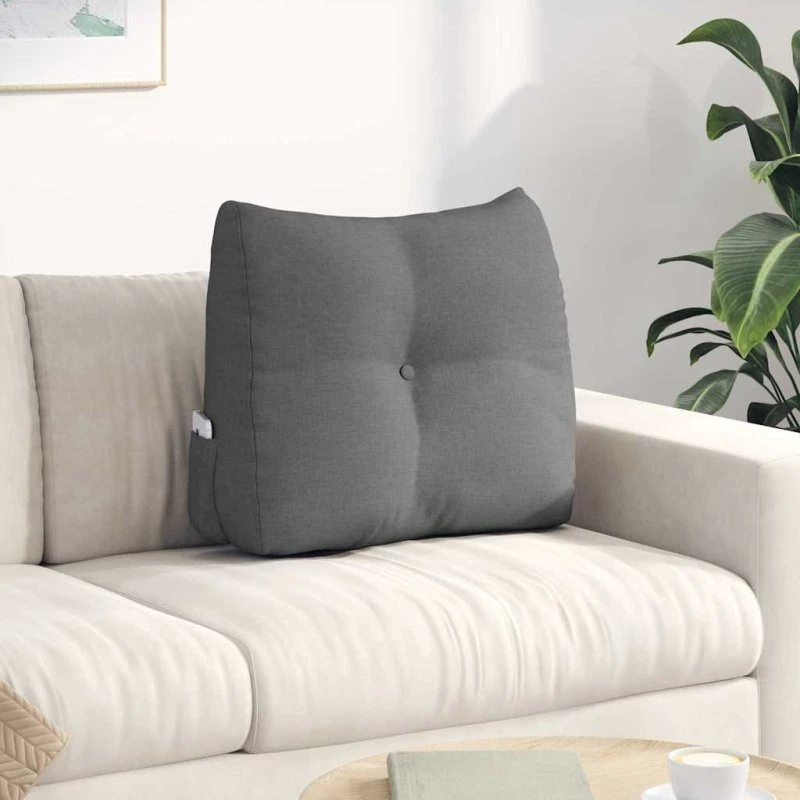 vidaXL Rygpude Mørkegrå 60x24x50 cm Stof