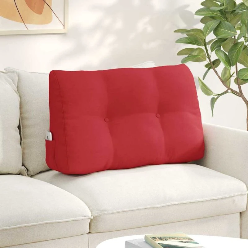 vidaXL Rygpude Rød 80 x 24 x 50 cm Stof