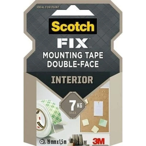 3M Scotch Strong Mounting dobbeltklæbende tape 19 mm x 1,5 m