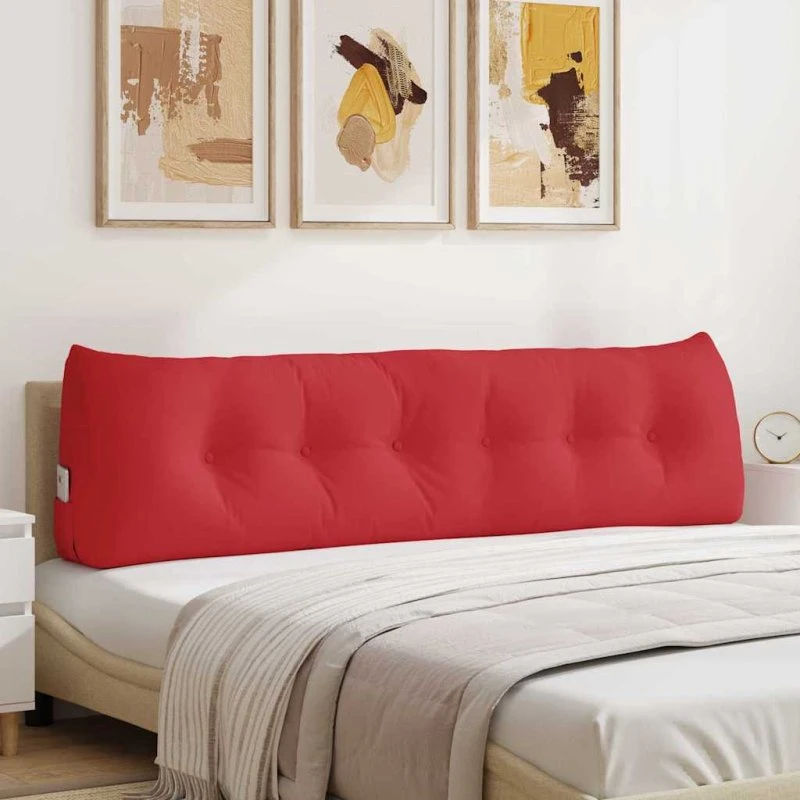 vidaXL Rygpude Rød 180 x 24 x 50 cm Stof