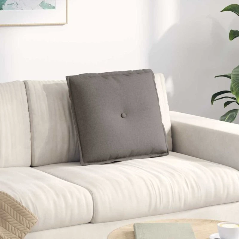 vidaXL Rygpude Gråbrun 50 x 19 x 45 cm