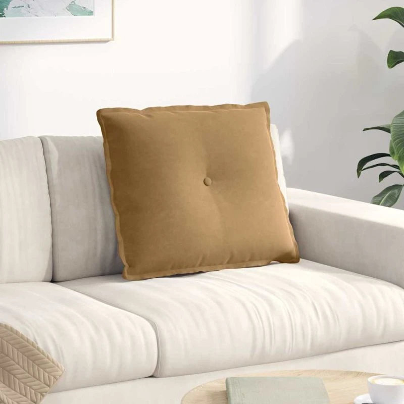 vidaXL Rygpude Brun 60 x 50 cm Cordfløjl